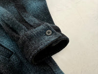 90s WOOLRICH Shadow Plaid Wool Jacket L Black&Blue