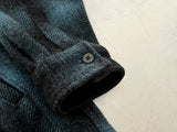 90s WOOLRICH Shadow Plaid Wool Jacket L Black&Blue