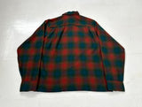 60s DutchMaid Shadow Plaid Loop Wool Shirt L Multi