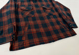 90s Pendleton Front Zip ShadowPlaid Jacket XL Black&Brown