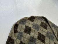 60s BrentWood Argyle Wool Cardigan XL