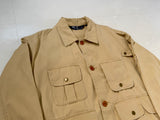 80s Polo Ralph Lauren Duck Fishing Jacket L Brown
