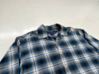 POLO SPORT Shadow Plaid Cotton Loop Shirt XL Blue