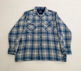 90s PENDLETON Shadow Plaid Board Shirt M Turquoise