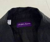 Ralph Lauren Purple Label Linen S/S Shirt L Black