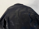 90s Polo Ralph Lauren Double Breasted Leather Coat L Black