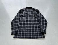 90s Pendleton Shadow Plaid Board Shirt M Black &Gray