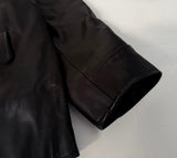 90s Polo Ralph Lauren Leather CarCoat XL Black
