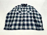 RRL ShadowPlaid L/S Shirt XXL Blue&White