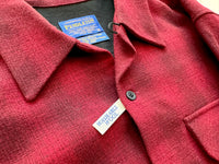 90s Deadstock Pendleton ShadowPlaid Board Shirt M Burgundy