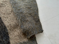 60s NATELSON BROTHERS CrewNeck Mohair Knit M Khaki