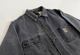 90s Carhartt Michigan Unlined Chore Coat L CU1005 Black