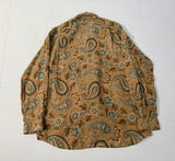 90s Polo Ralph Lauren BONNARD Paisley L/S Shirt M LightBrown
