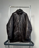80s Eddie Bauer Leather Puffer Coat L
