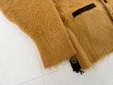 60s Deadstock INTERVALE Mohair Cardigan L MustardYellow