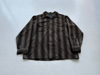 60s Pendleton Shadow Plaid Striped Loop Shirt XL