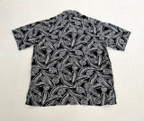 90s Polo Ralph Lauren Botanical Rayon S/S Shirt L Black