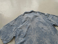 90s Polo Ralph Lauren CLAYTON Hawaiian Rayon Loop Shirt XL SkyBlue