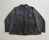 90s Carhartt Michigan Unlined Chore Coat L CU1005 Black