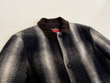 90s SANTA FE TRAIL Shadow Striped Wool Jacket L Black