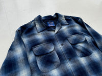 90s Pendleton Shadow Plaid Board Shirt L Blue