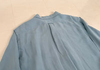 90s Polo Ralph Lauren Silk&Linen L/S Shirt XL LightBlue