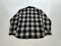 90s Polo Ralph Lauren Shadow Plaid Western Shirt XXL Black&White