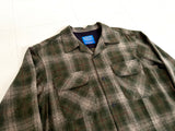 90s Pendleton Shadow Plaid Board Shirt M Olive