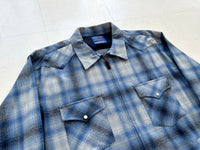 90s Pendleton Shadow Plaid Western Jacket XL Blue