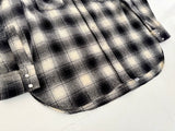 60s Pendleton Shadow Plaid Western Shirt L Black