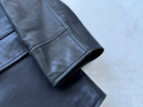 90s Polo Ralph Lauren Leather CarCoat L Black