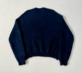 60s VanCort Panel Mohair Sweater M Navy