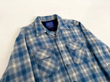 90s PENDLETON Shadow Plaid Board Shirt L Blue