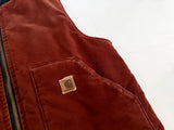 00s Carhartt Duck Vest L CLY Burgundy