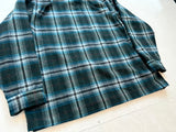 60s Pendleton ShadowPlaid Board Shirt XL Green