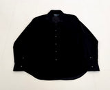 90s Polo Ralph Lauren ESTATE Velour L/S Shirt XXL Black