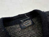60s PURITAN Chain Mohair Cardigan M Black