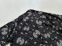 90s Polo Ralph Lauren CLAYTON Black Flower&Leaf Shirt XXL Black