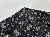 90s Polo Ralph Lauren CLAYTON Black Flower&Leaf Shirt XXL Black