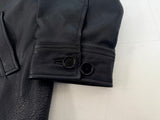 90s GAP Leather CarCoat XL Black