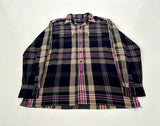 90s Polo Ralph Lauren WHITMAN 100%Cotton Flannel L/S Shirt XL Black
