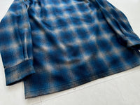 90s Pendleton Shadow Plaid Board Shirt M Blue&Turquoise