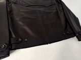 90s Polo Ralph Lauren Leather Harrington Jacket M Black