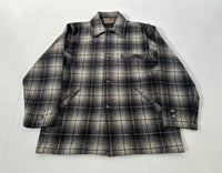 50s Merrill Woolens Shadow Plaid Wool Jacket Black&White