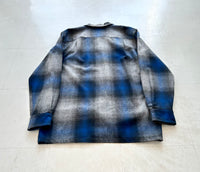 90s Pendleton ShadowPlaid board Shirt M Blue