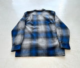90s Pendleton ShadowPlaid board Shirt M Blue