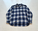 90s Polo Ralph Lauren Shadow Plaid Flannel L/S Shirt S Blue&White