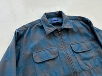 90s Pendleton Shadow Plaid Jacket L Turquoise