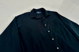 90s Polo Ralph Lauren MARLOWE Silk Cotton L/S Shirt XL Black