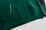 60s Lamb Knit Mohair Zip Bomber Jacket XL RoyalGreen